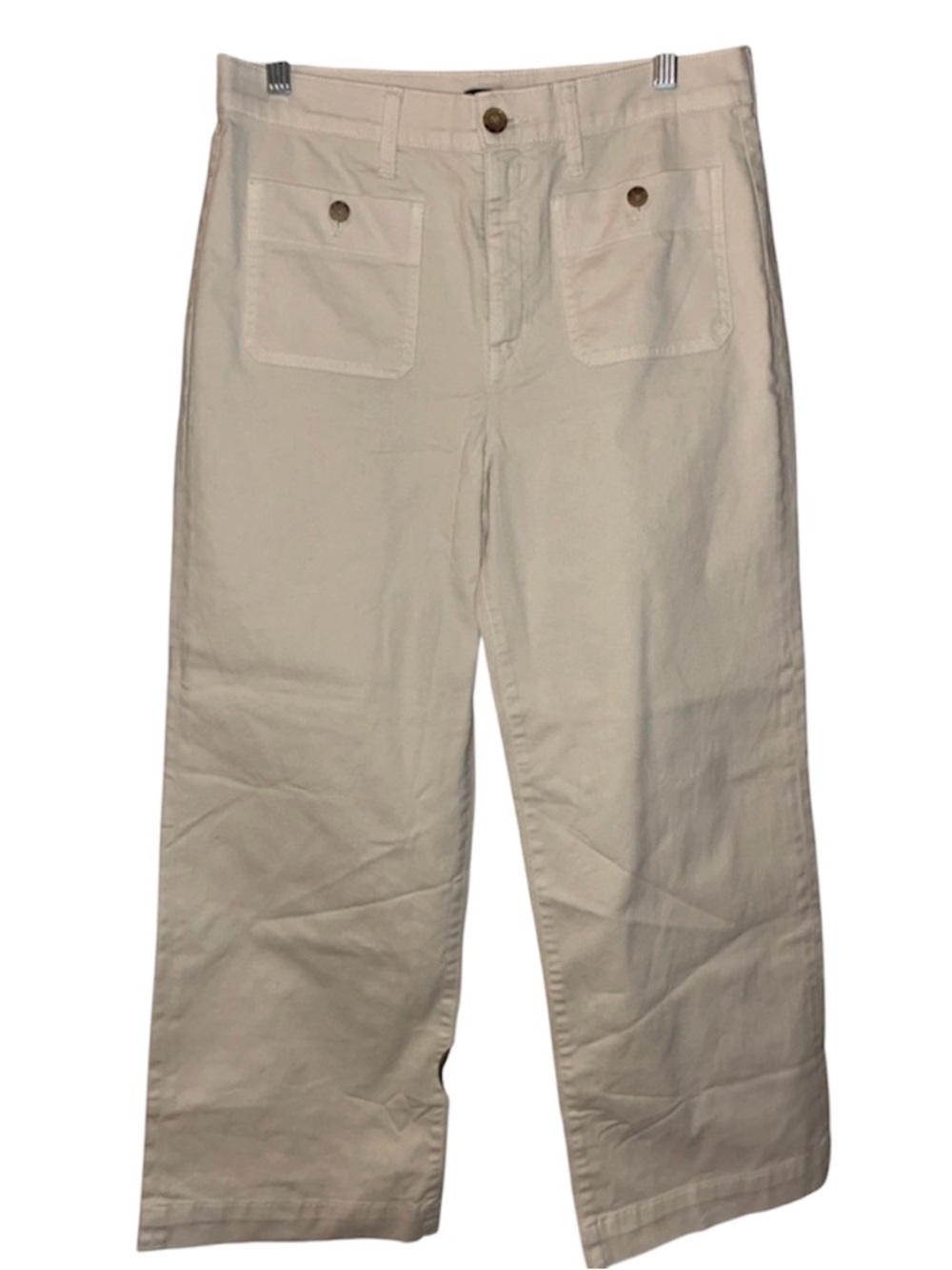 J. Crew Sailor Wide-leg Chino Pant Natural Cream Sz 29